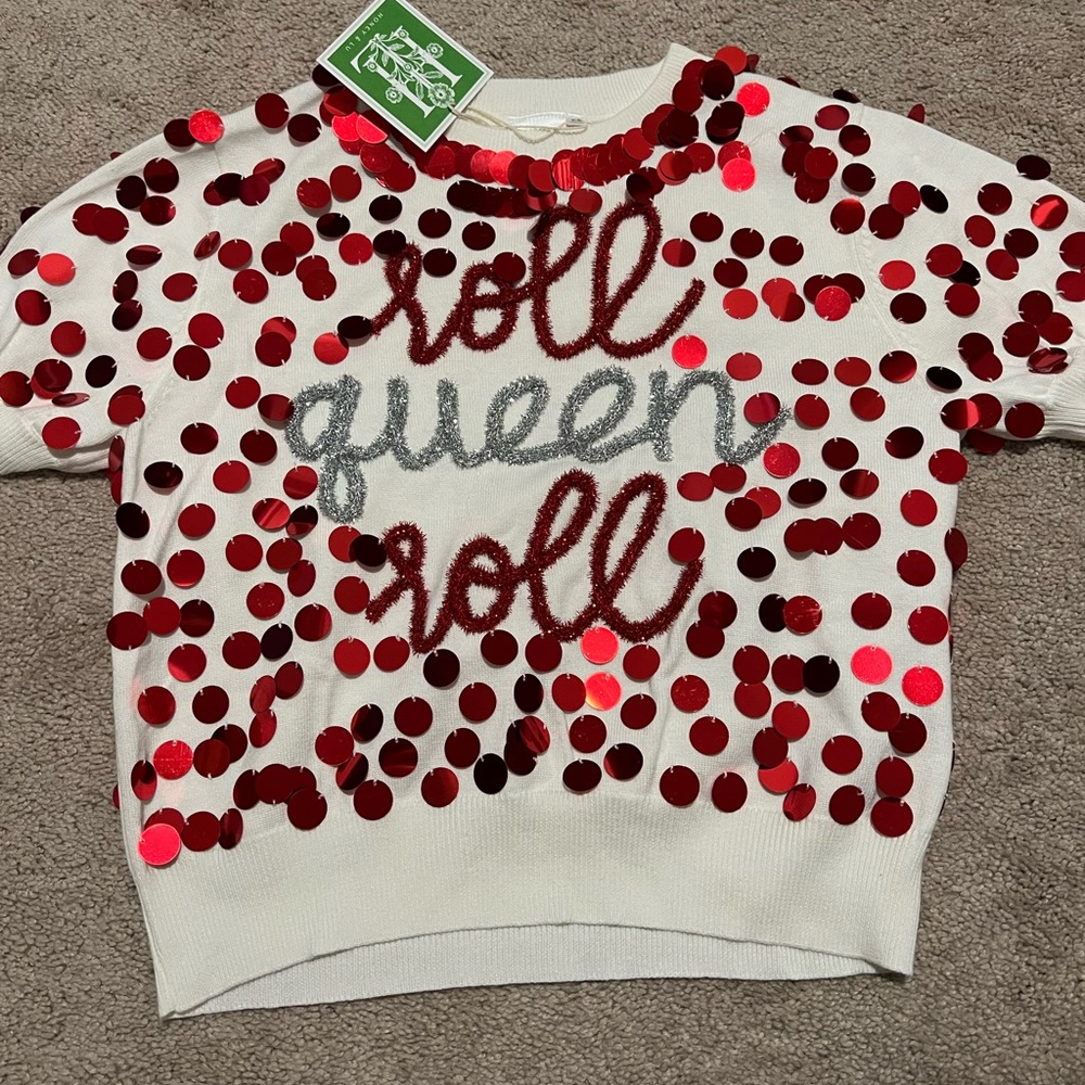Queen of Sparkles Roll Queen Roll Sweater
